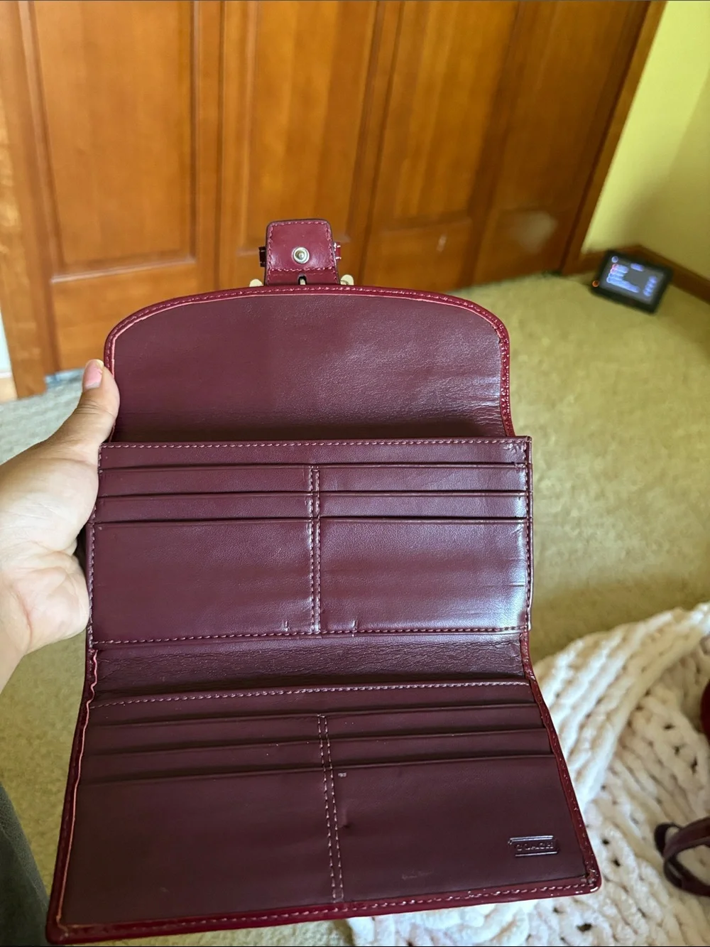 Coach Bordeaux Signature Hobo Bag with Matching Wallet